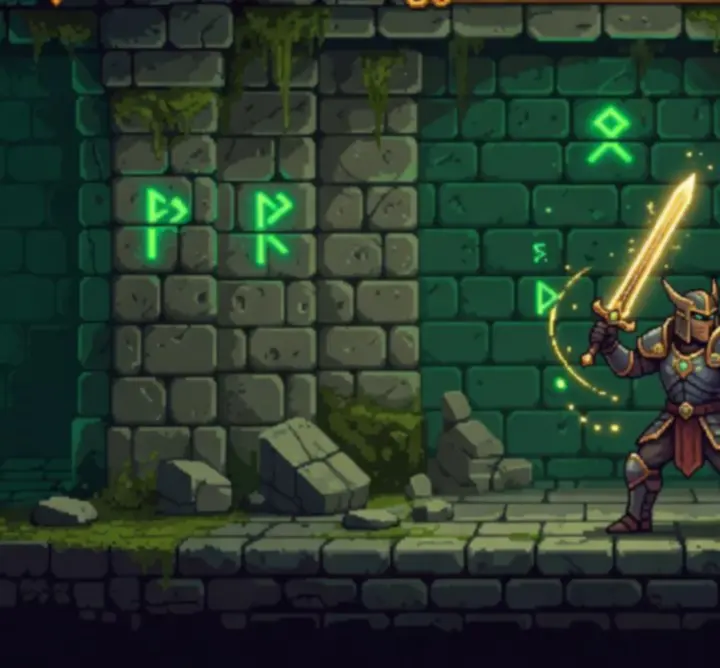 Interface rétro fantasy de Sword Of Xolan