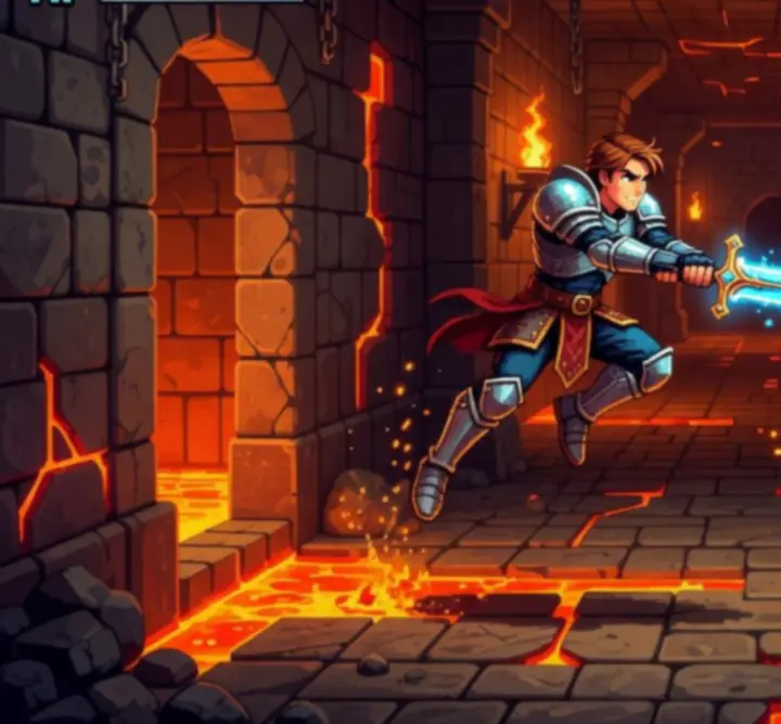 Combat emblématique à l’épée dans Sword Of Xolan